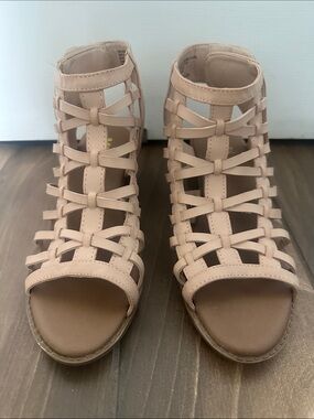 MIA Blush Strappy Gladiator Sandals